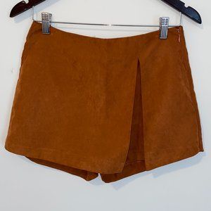 Faux Suede Skort